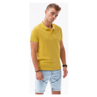 Ombre Pánské tričko s límečkem Douglas žlutá Žlutá