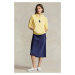 Bavlněná mikina Polo Ralph Lauren dámská, žlutá barva, s kapucí, s aplikací