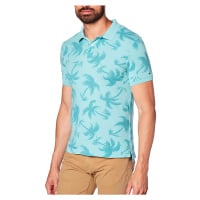 Tommy Hilfiger Polo shirt - ALLOVER PALM GMD SLIM POLO blue