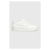 Kožené sneakers boty Guess FL7SIL LEA12 bílá barva, SILINA