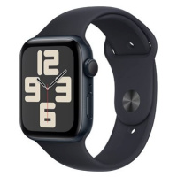 Apple Watch SE 44mm Temně inkoustový hliník s temně inkoustovým sportovním řemínkem - S/M