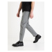 Světle šedé pánské kostkované zkrácené kalhoty Celio Gochecko