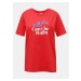Červené dámské tričko s potiskem JDY Mille - Dámské