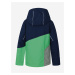 Zeleno-modrá dětská zimní nepromokavá lyžařská bunda Hannah
