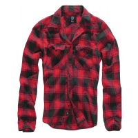 Pánská košile Brandit Checked Shirt - černá, červená