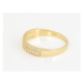 Dámský prsten ze žlutého zlata se zirkony PR0575F + DÁREK ZDARMA