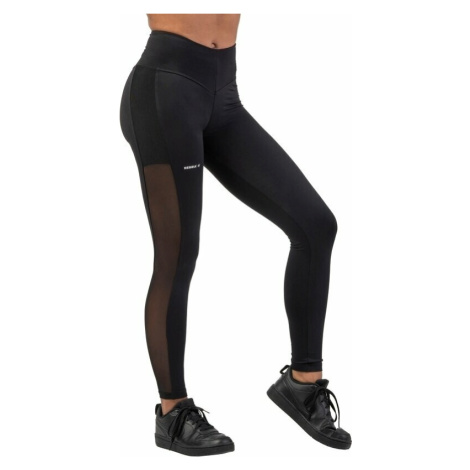 Nebbia Black Mesh Design Leggings "Breathe" Black Fitness kalhoty