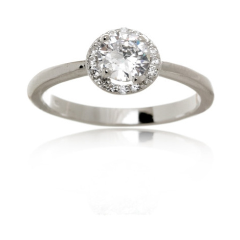 Dámský stříbrný prsten s čirými zirkony STRP0474F Ego Fashion
