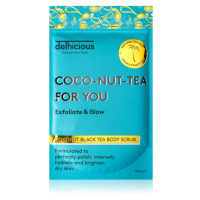 delhicious COCO-NUT-TEA FOR YOU COCONUT BLACK TEA hydratační tělový peeling pro suchou a citlivo