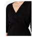 Černé zavinovací svetrové šaty Trendyol