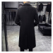 Elegantní dlouhý kabát british style vlněný slim fit