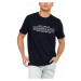 Abercrombie & Fitch pánské tričko logo print černomodré soft 2584