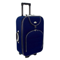 Rogal Tmavě modrý textilní kufr do letadla 