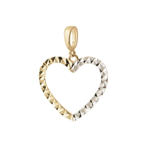 Zlatý přívěšek srdce ze žlutého zlata ZZ1077F + dárek zdarma Ego Fashion