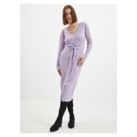 Orsay Světle fialové dámské svetrové midišaty s příměsí vlny - Dámské