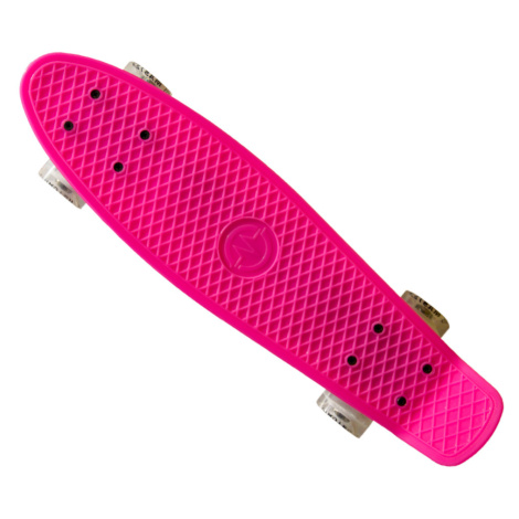 Plastik Penny Board MASTER 22" se svítícími kolečky - růžový