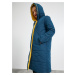 Žluto-modrý dámský oboustranný zimní kabát METROOPOLIS by ZOOT.lab Isabella