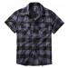 Brandit Košile Checkshirt Halfsleeve černá | šedá