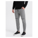 Men's sweatpants with contrast stitching - gray V2 OM-PASK-0145