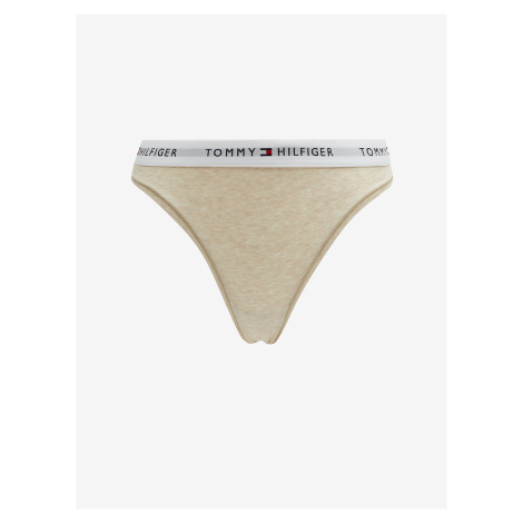 Béžová dámská žíhaná tanga Tommy Hilfiger Underwear