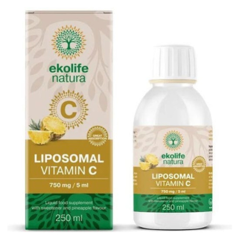 Ekolife Natura Lipozomální Vitamín C 750 mg 250 ml Ananas