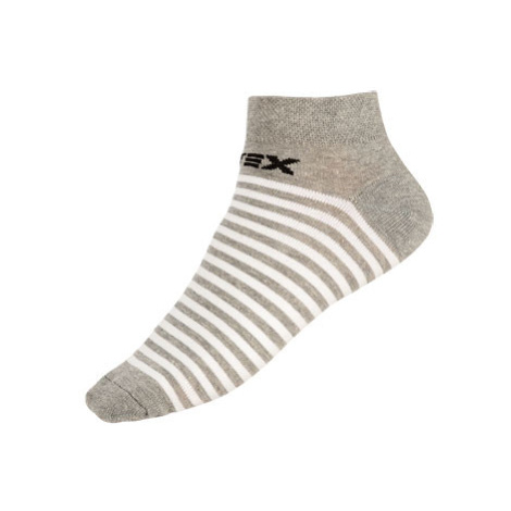 Dámské nízké ponožky proužek Litex 9A022 | bílá