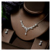 Éternelle Souprava šperků Swarovski Elements Courtney SET-N-07-QT-G183A Bílá/čirá 50 cm + 9 cm (