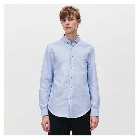 Reserved - Košile z texturované bavlny - Modrá
