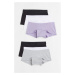 H & M - Bavlněné kalhotky boxer: balení po 5 - fialová