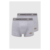 Boxerky Aeronautica Militare 2-pack pánské, šedá barva, AM1UBX004