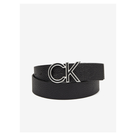 Černý pánský kožený pásek Calvin Klein