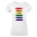 Dámské tričko s potiskem Love-respect-freedom-tolerance-equality-pride