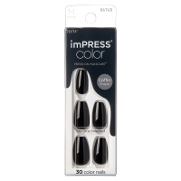 KISS Samolepící nehty imPRESS Color MC All Black 30 ks