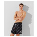 Plavky karl lagerfeld ikonik 2.0 aop med boardshorts ikonik outline aop black