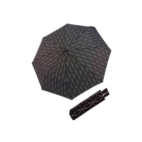 Doppler Fiber Mini Black White rings - dámský skládací deštník