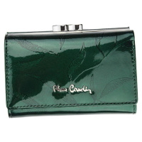 Pierre Cardin Zelená vzorovaná lesklá peněženka