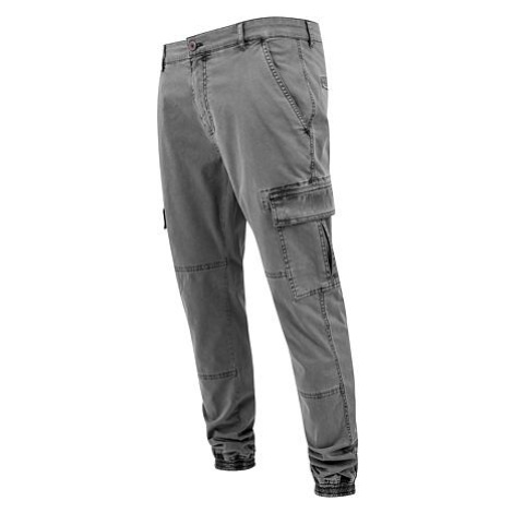 Kalhoty Urban Classic TB1435 Washed Cargo Twill Jogging Pants Grey Urban Classics