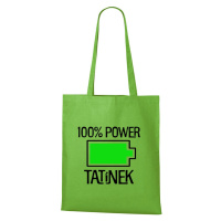 DOBRÝ TRIKO Bavlněná taška s potiskem 100% power tatínek Barva: Apple green