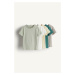 H & M - Bavlněné tričko 5 kusů - zelená