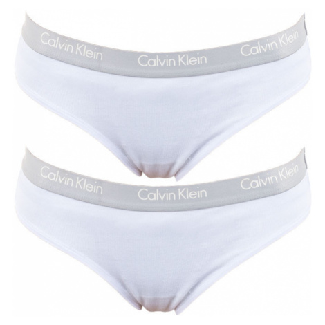 2PACK dámské kalhotky Calvin Klein bílé (QD3584E-100)