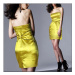 krátké žluté společenské šaty