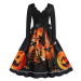 Halloween šaty s vlnitým výstřihem