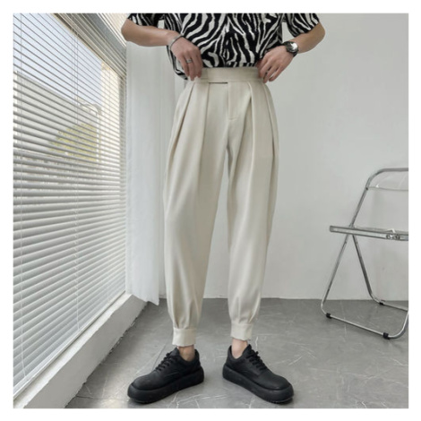 Široké pánské kalhoty s vysokým pasem JFC FASHION