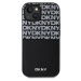 PU Leather Repeat Pattern Card Pocket Zadní Kryt pro iPhone 14 Black DKNY