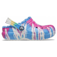 Dětské boty Crocs CLASSIC LINED TIE DYE modrá