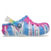 Dětské boty Crocs CLASSIC LINED TIE DYE modrá