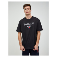 Černé pánské tričko Tommy Jeans - Pánské