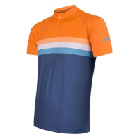 Pánský dres Sensor Cyklo Summer Stripe Blue/Orange