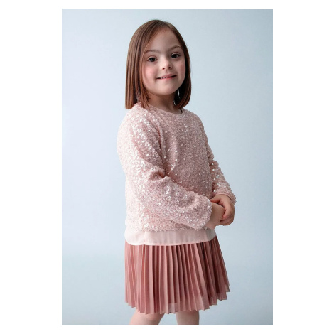 Dívčí šaty Mayoral růžová barva, mini, 4925