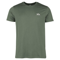 Alpha Industries Basic tričko - Small Logo Tričko zelená